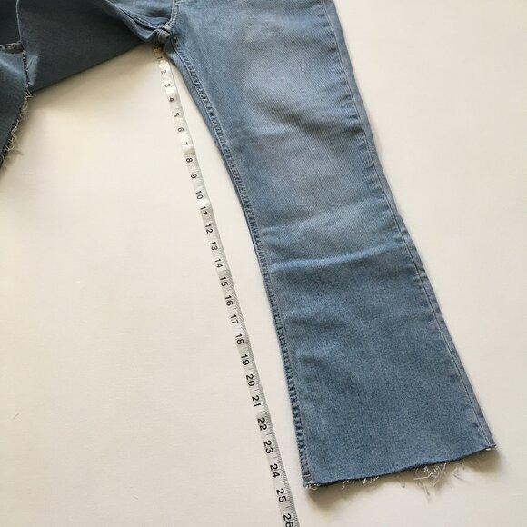 Zara High-Rise Bootcut Jean Womens 6 Raw Hem 26" Inseam Excellent - Picture 11 of 13